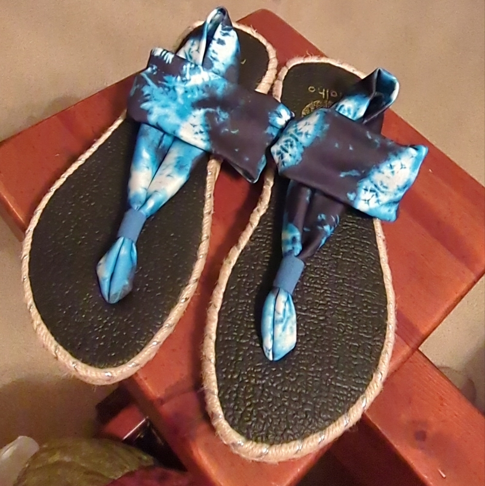 Nalho Women's Ganika Memory Foam Espadrilles Sandals Size 9 Brilliant Blue